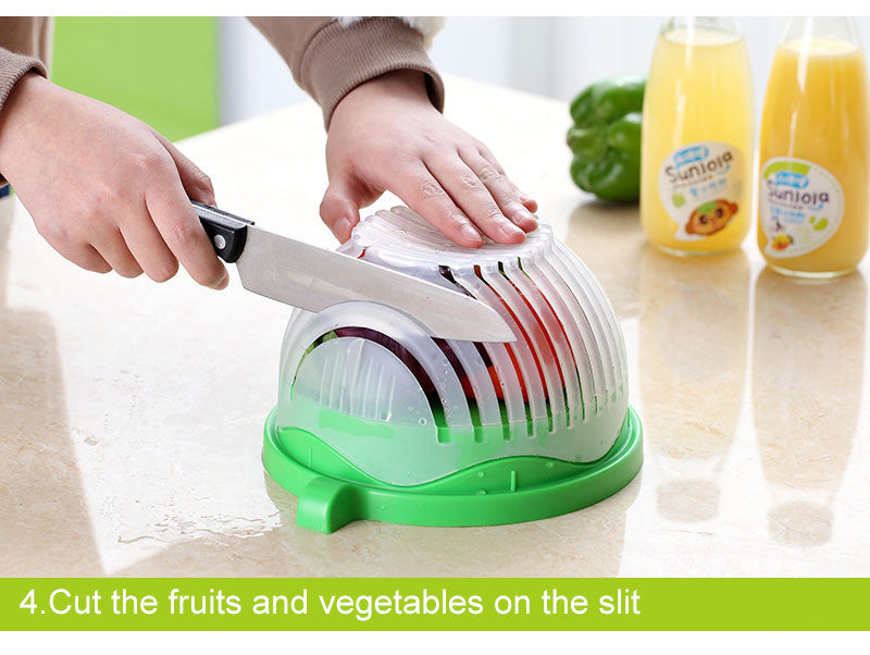 EASY SALAD WASHER AND CUTTER BOWL