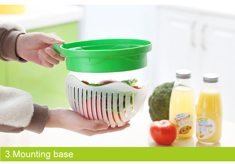EASY SALAD WASHER AND CUTTER BOWL