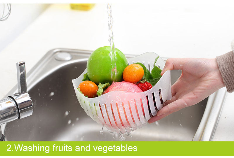 EASY SALAD WASHER AND CUTTER BOWL