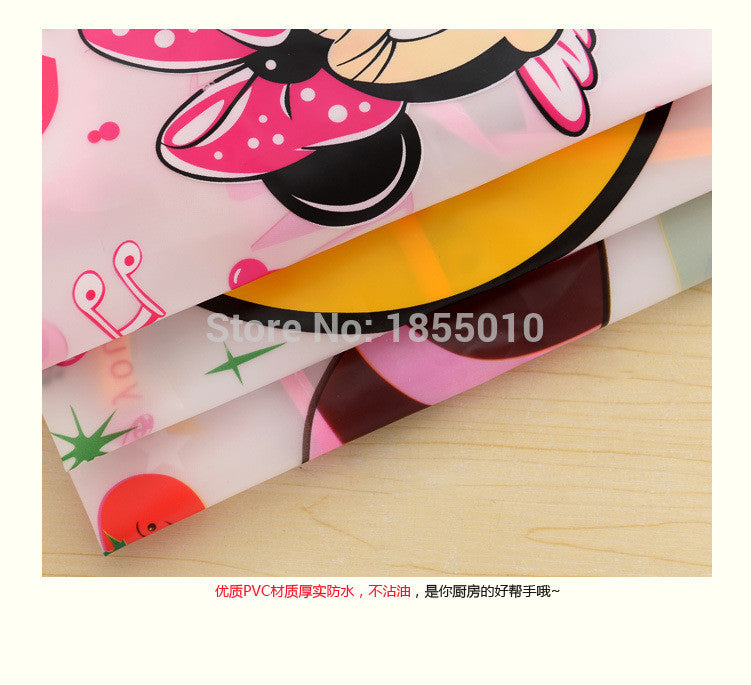 Cartoon Apron Kit Bib Apron Cartoon Long Sleeveless  Waterproof Kitchen Aprons For Men And Women