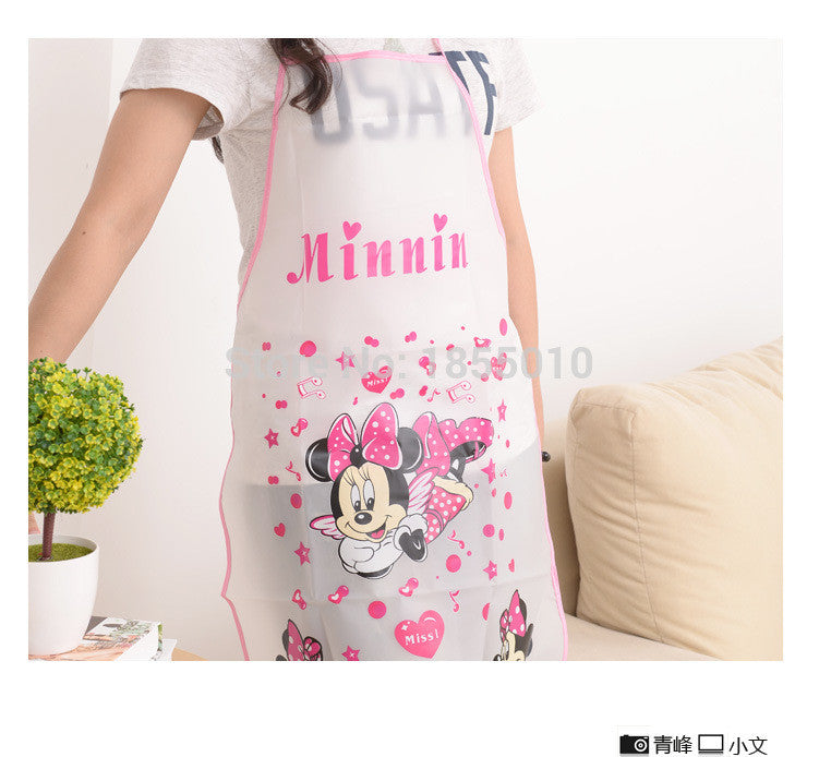 Cartoon Apron Kit Bib Apron Cartoon Long Sleeveless  Waterproof Kitchen Aprons For Men And Women